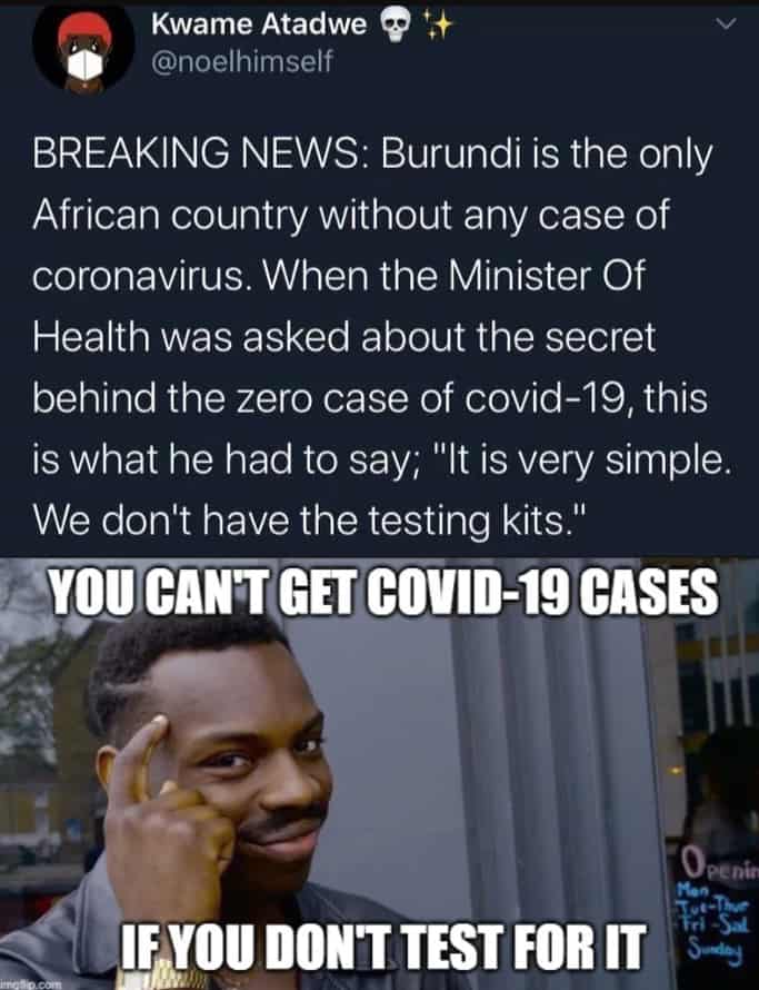 Secrets Behind Zero Case of COVID-19 - Coronavirus Memes